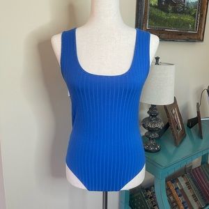 Forever 21 Ribbed Royal Blue Tank Body Suit Size Medium.